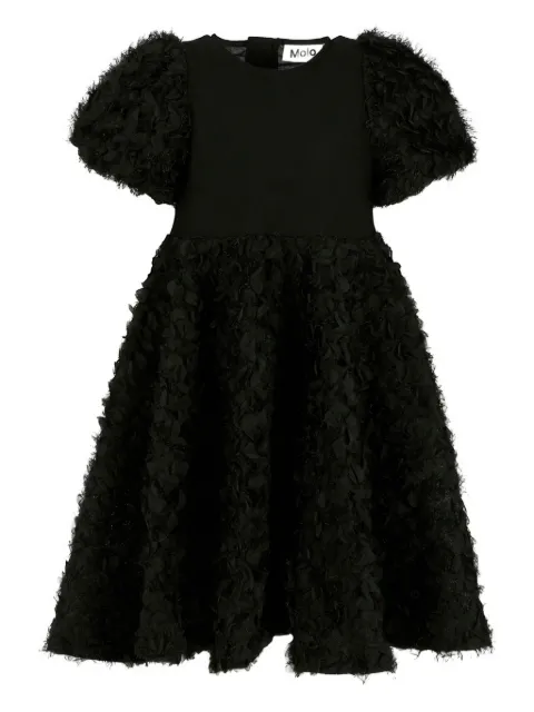Molo puff-sleeve textured dress