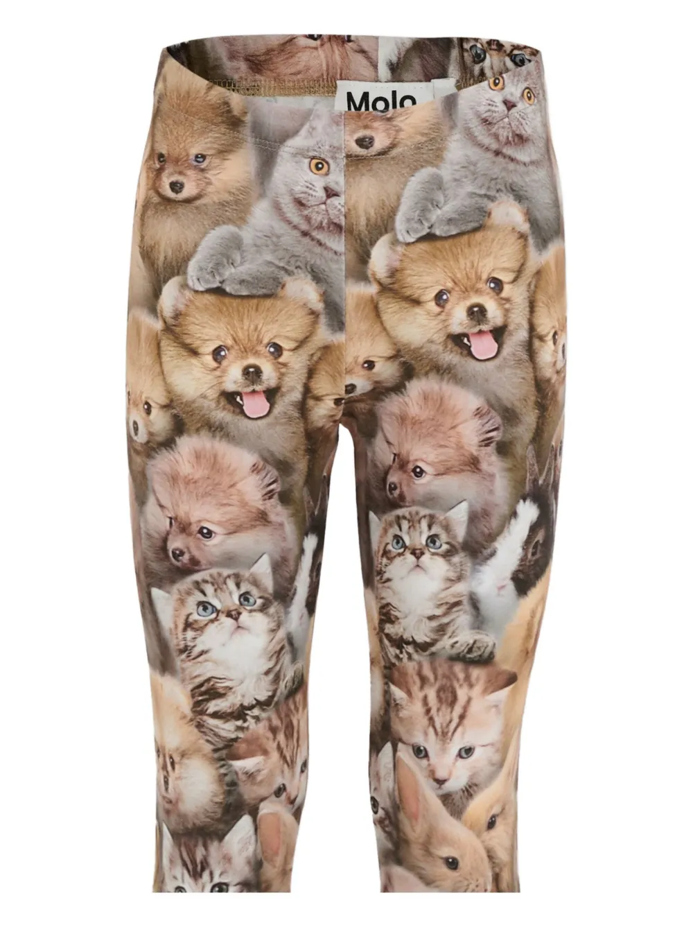 Molo Niki Fuzzy Fluffy Leggings In Brown