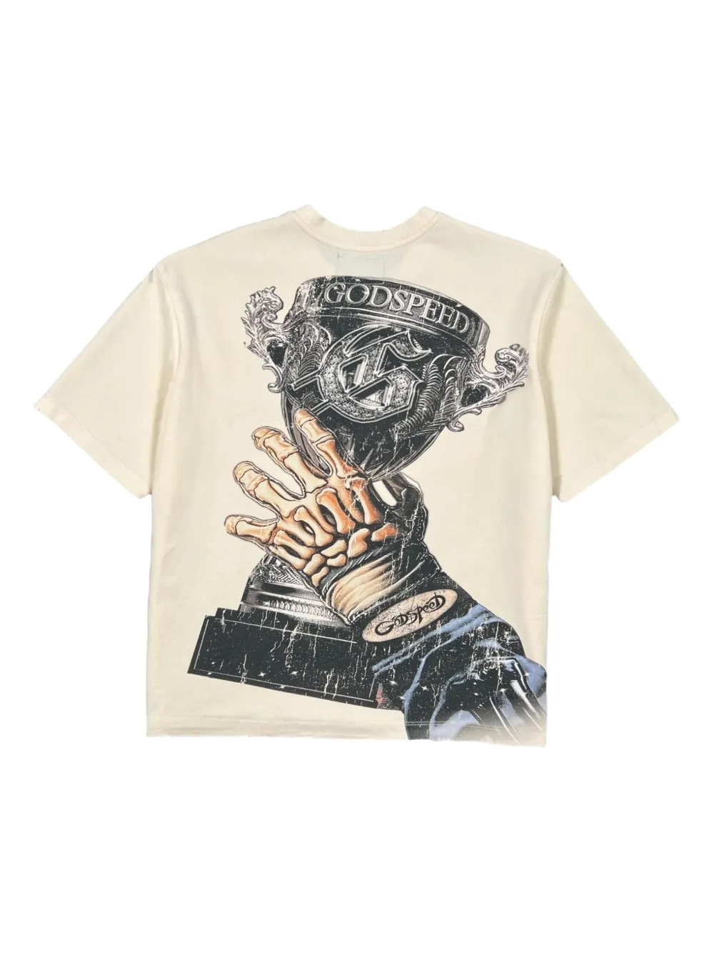 GODSPEED skull-print T-shirt - Beige