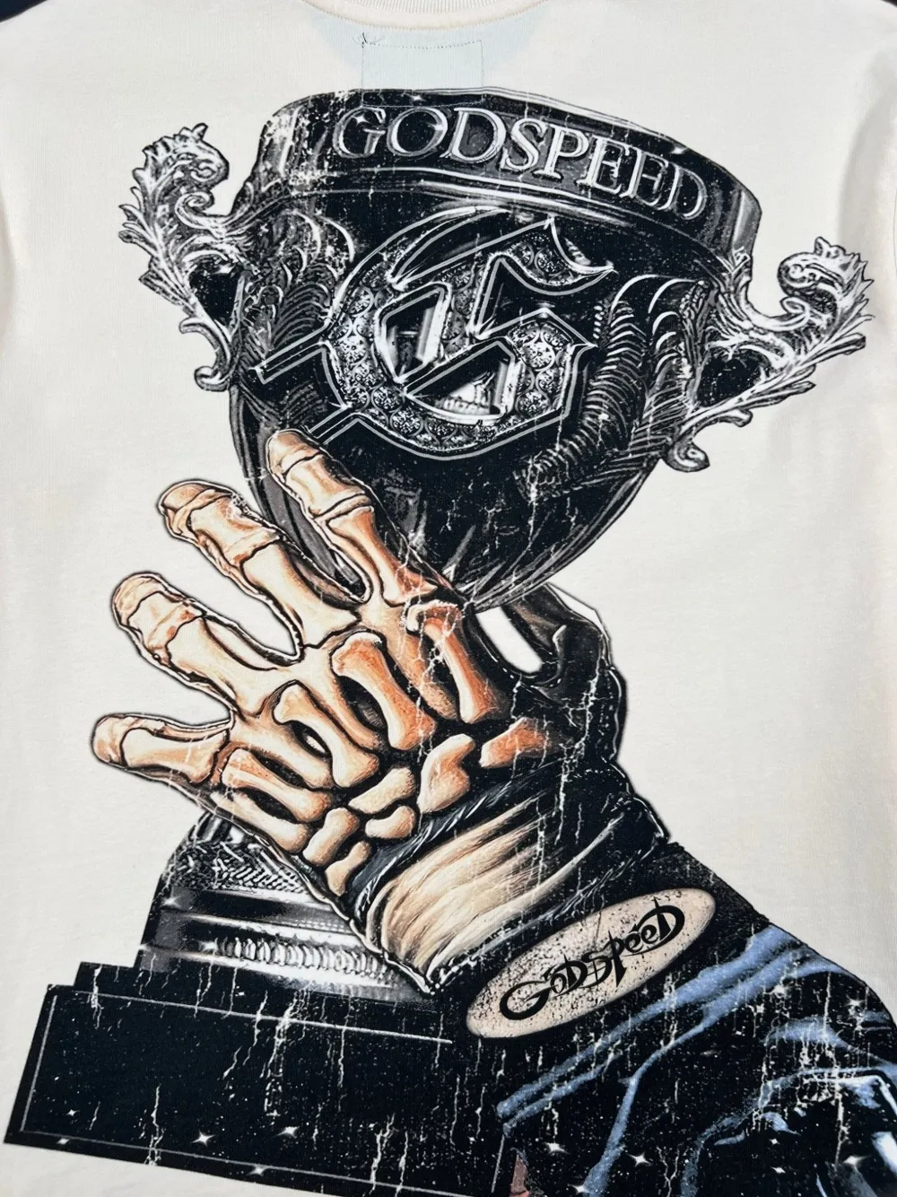 Godspeed Skull-print T-shirt In Neutral