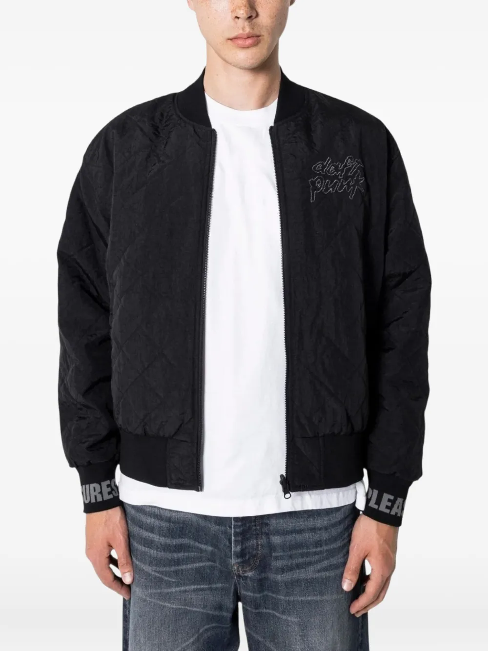 Pleasures Bomberjack met grafische print Zwart