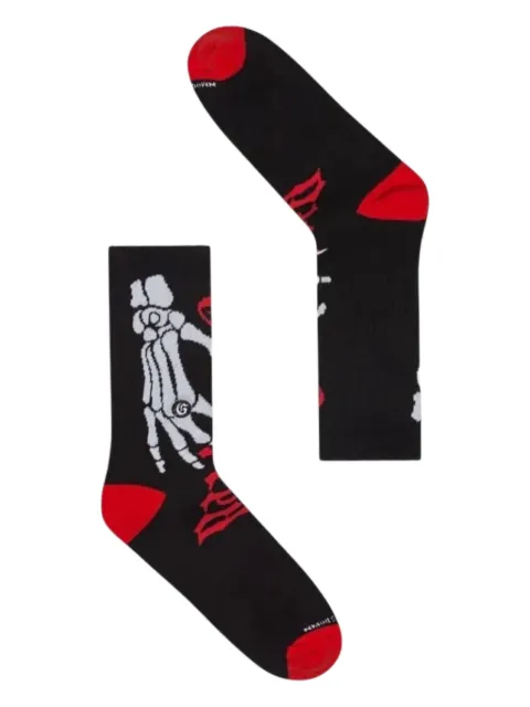 GODSPEED skeleton-hand crew socks