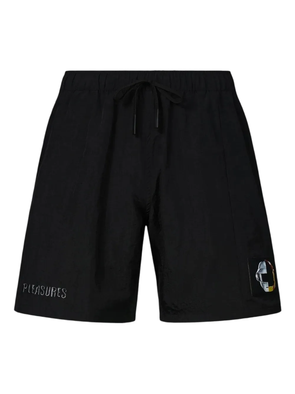 Pleasures Crush embroidered-patch hiking shorts | Black | Image 1