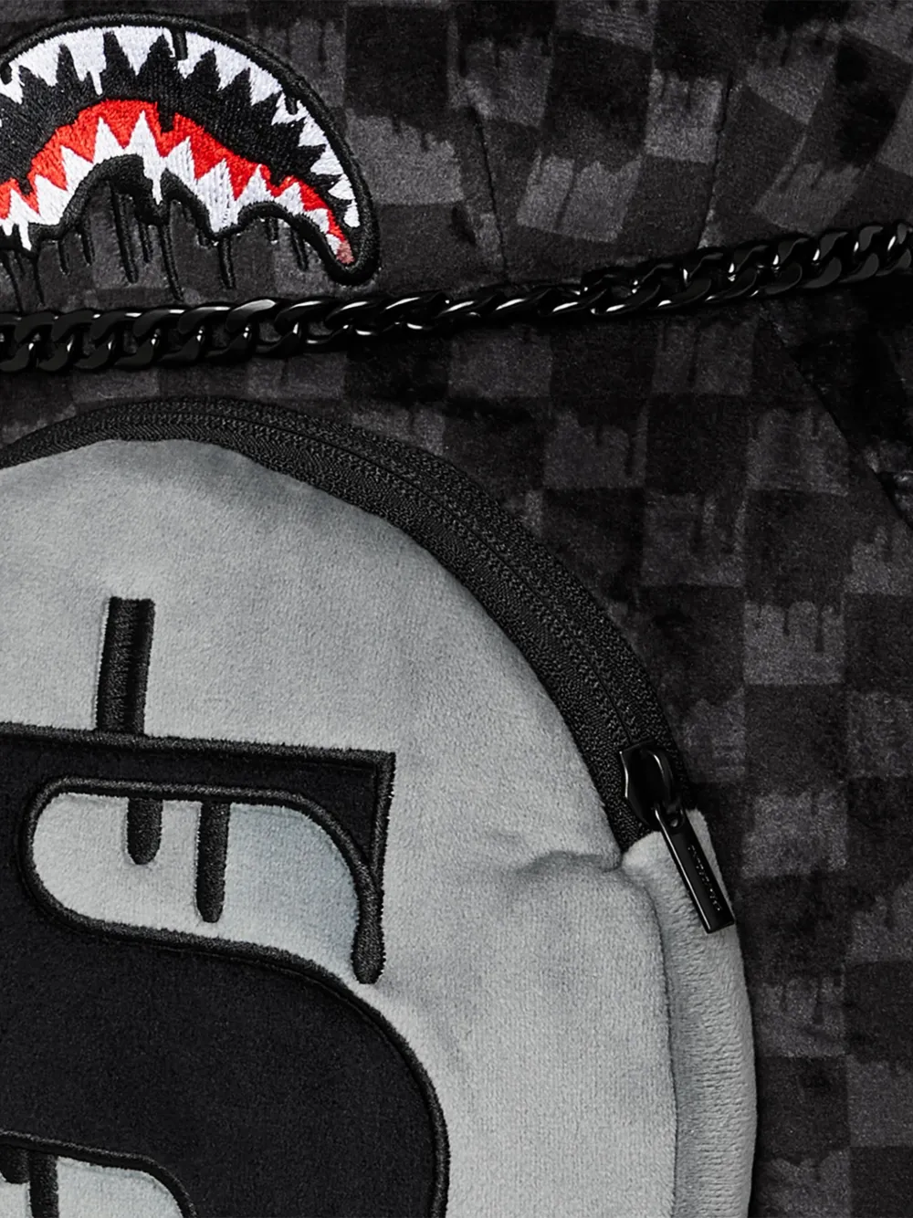 sprayground kid Unworked Shark Teddy Bear rugzak Zwart