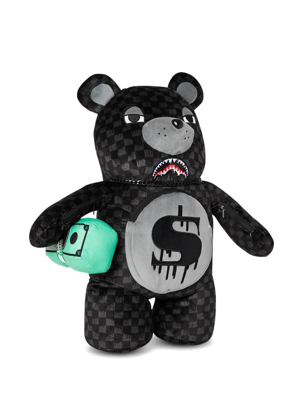 sprayground kid Unworked Shark Teddy Bear rugzak Zwart