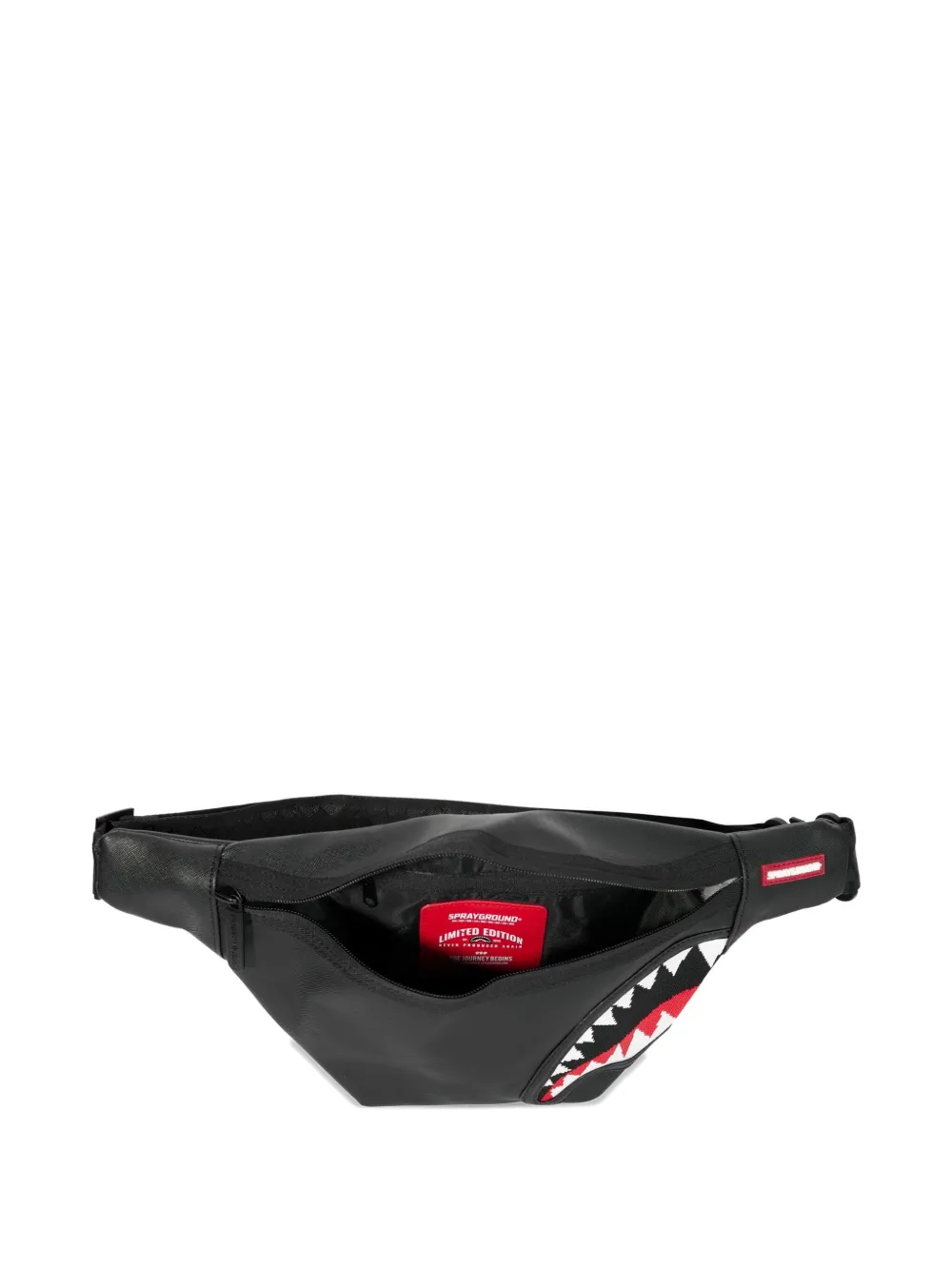 sprayground kid shark-graphic belt bag - ブラック