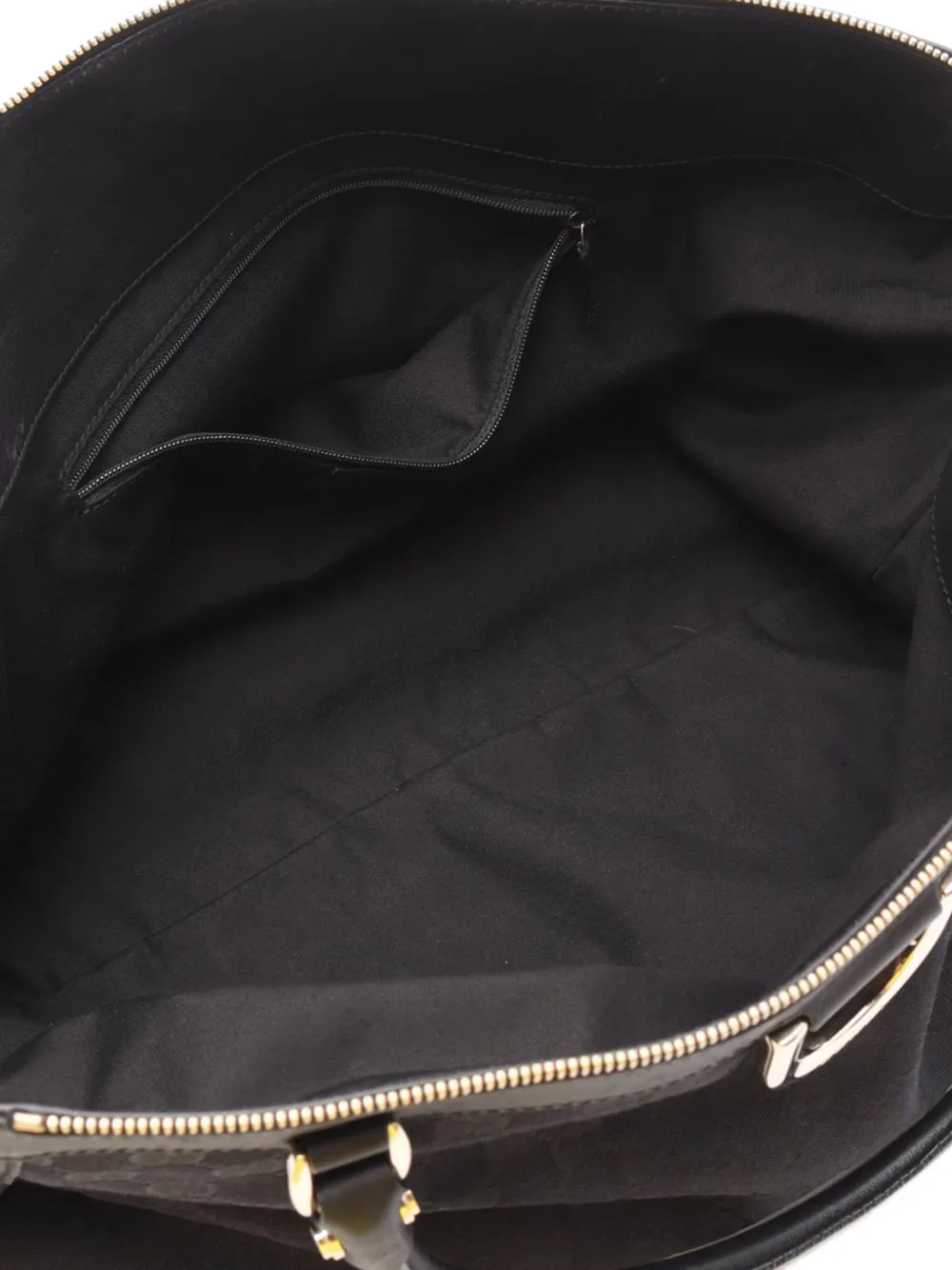 Pre-owned Gucci 2000-2015 Gg Canvas Abbey D Ring Tote Bag In Black