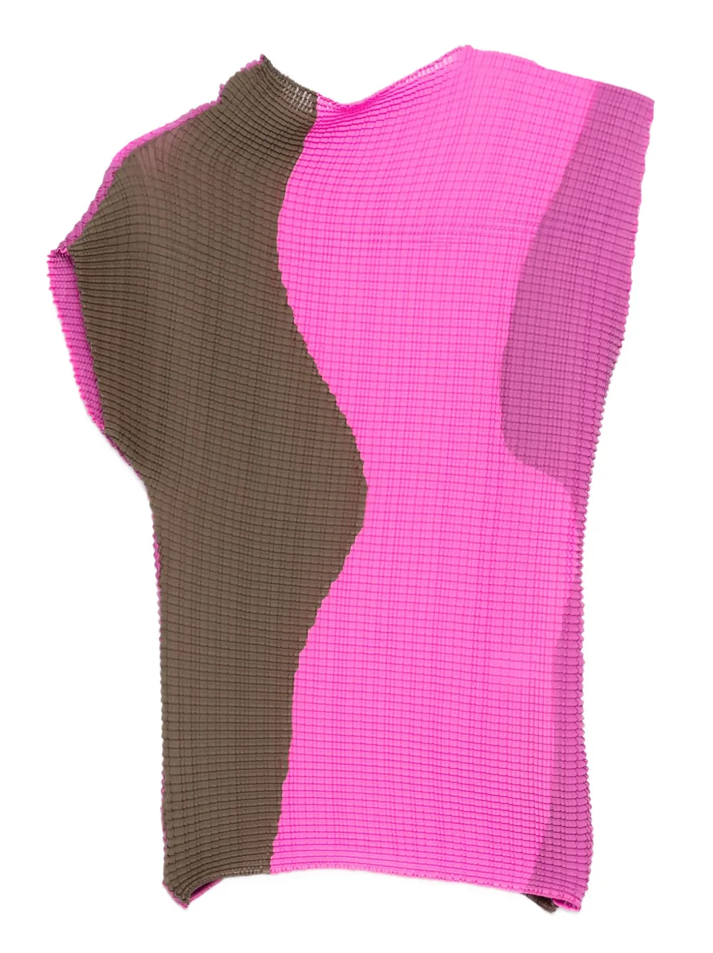 Issey Miyake プリーツパネル トップ - ピンク Issey Miyake プリーツパネル トップ - ピンク