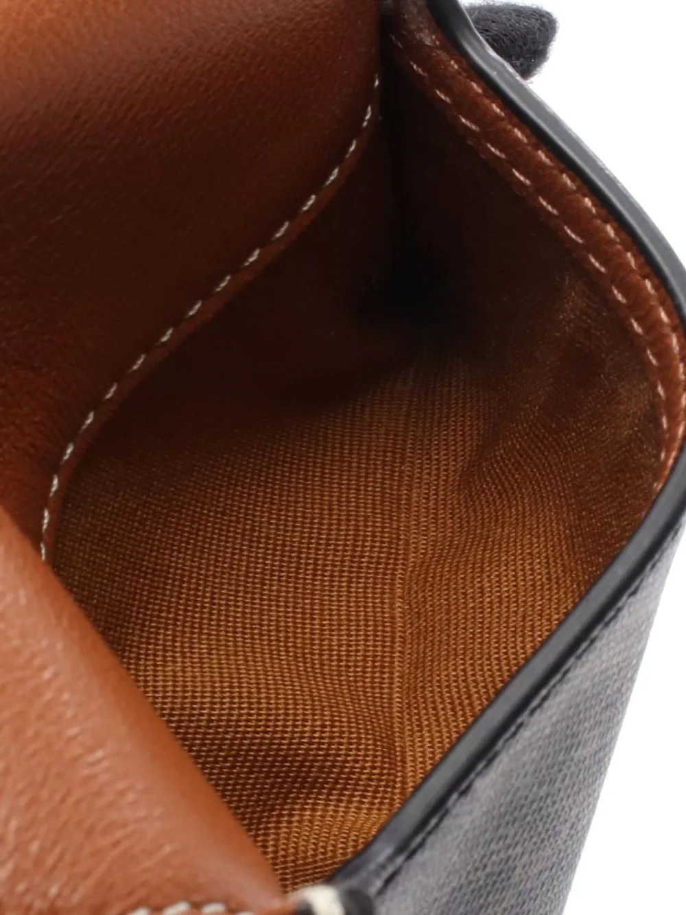 Pre-owned Celine 2021 Triomphe Coated Canvas Phone Pouch Flap Crossbody Bag In Brown