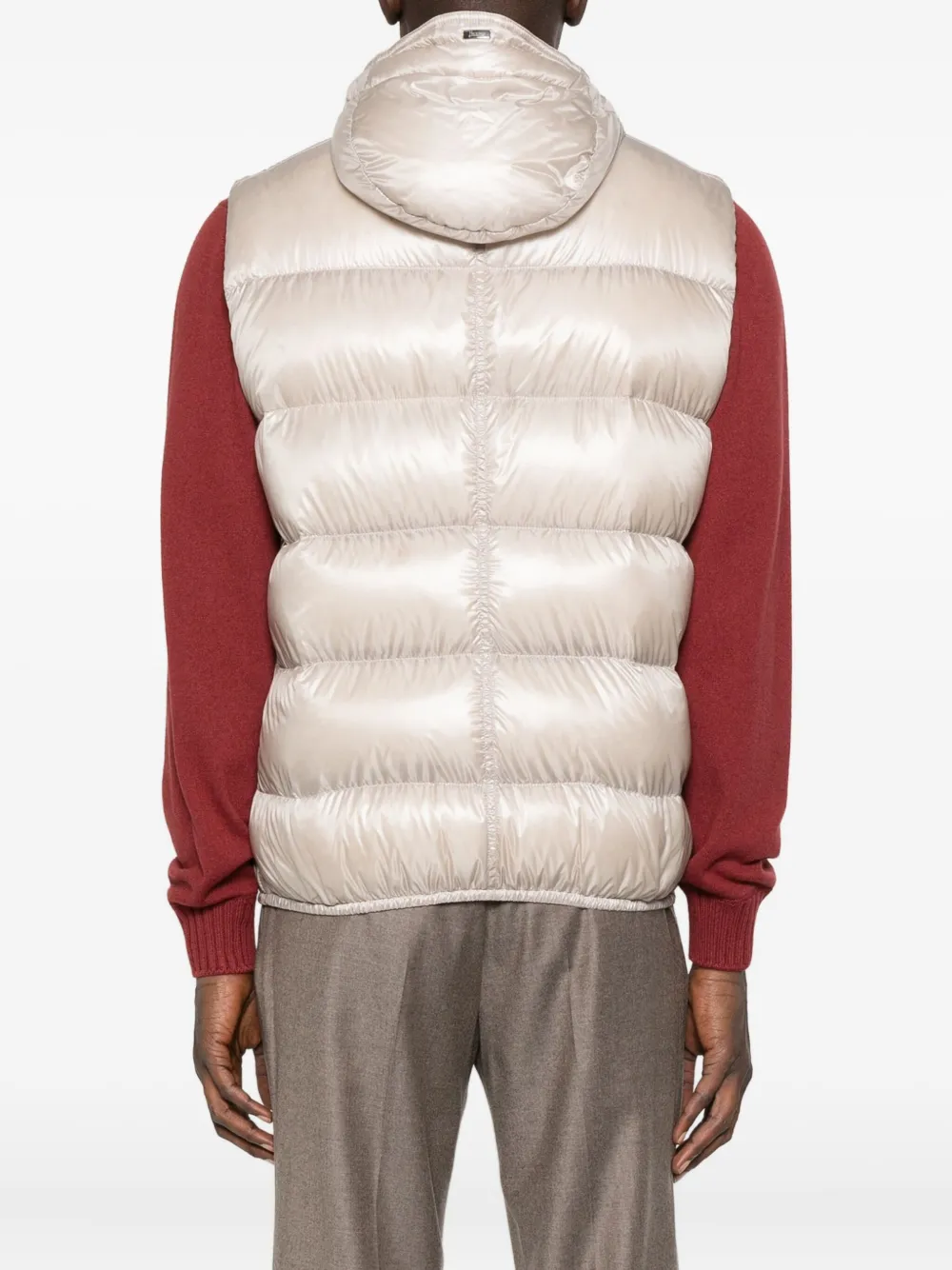 Herno Hooded Gilet In Neutral