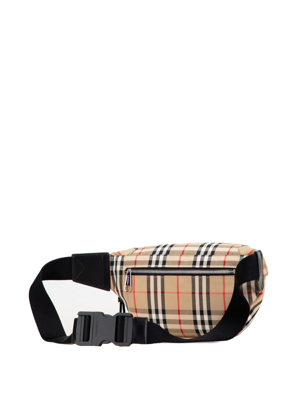 Pre-owned Burberry 2018-2025 Medium House Check Nylon Sonny Belt Bag In Brown