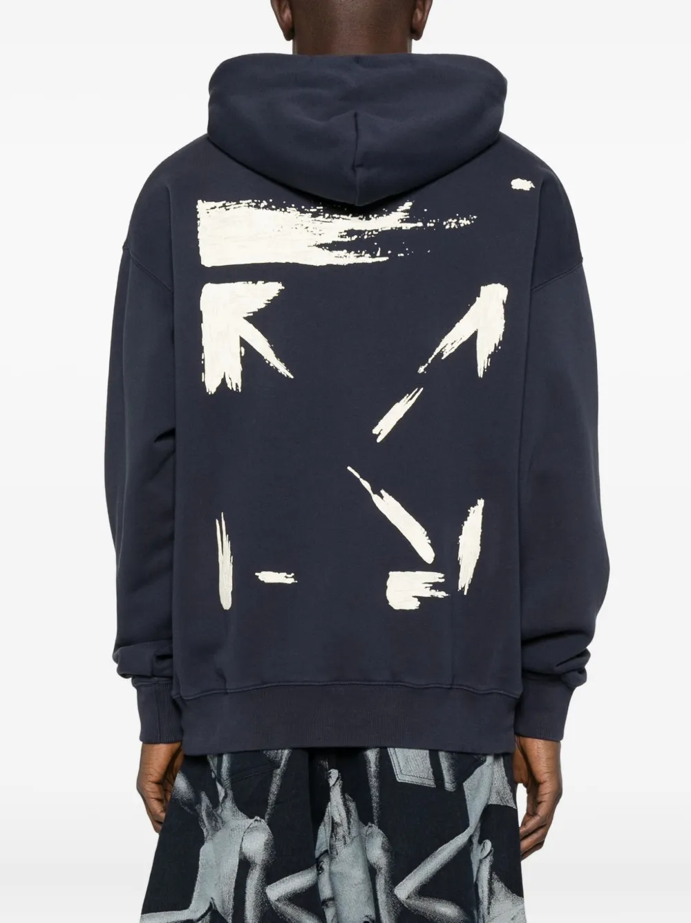 Off-White Hoodie met logoprint Blauw