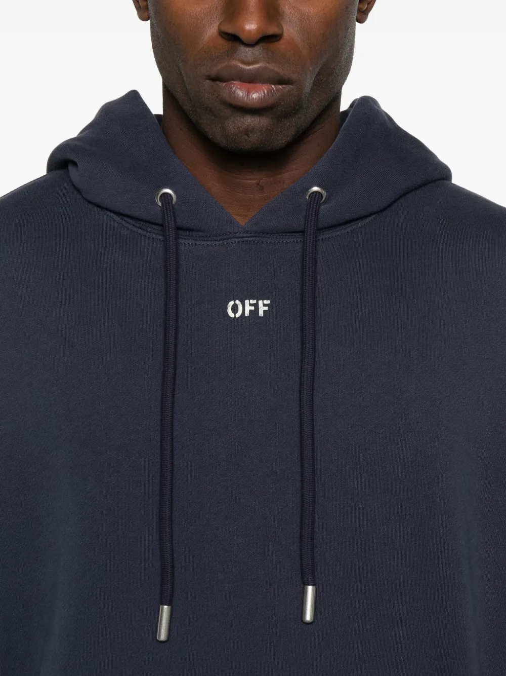 Off-White Hoodie met logoprint Blauw