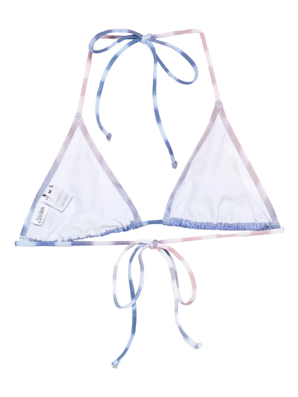 Jean Paul Gaultier Tie-dye Triangle Bikini Top In Multi