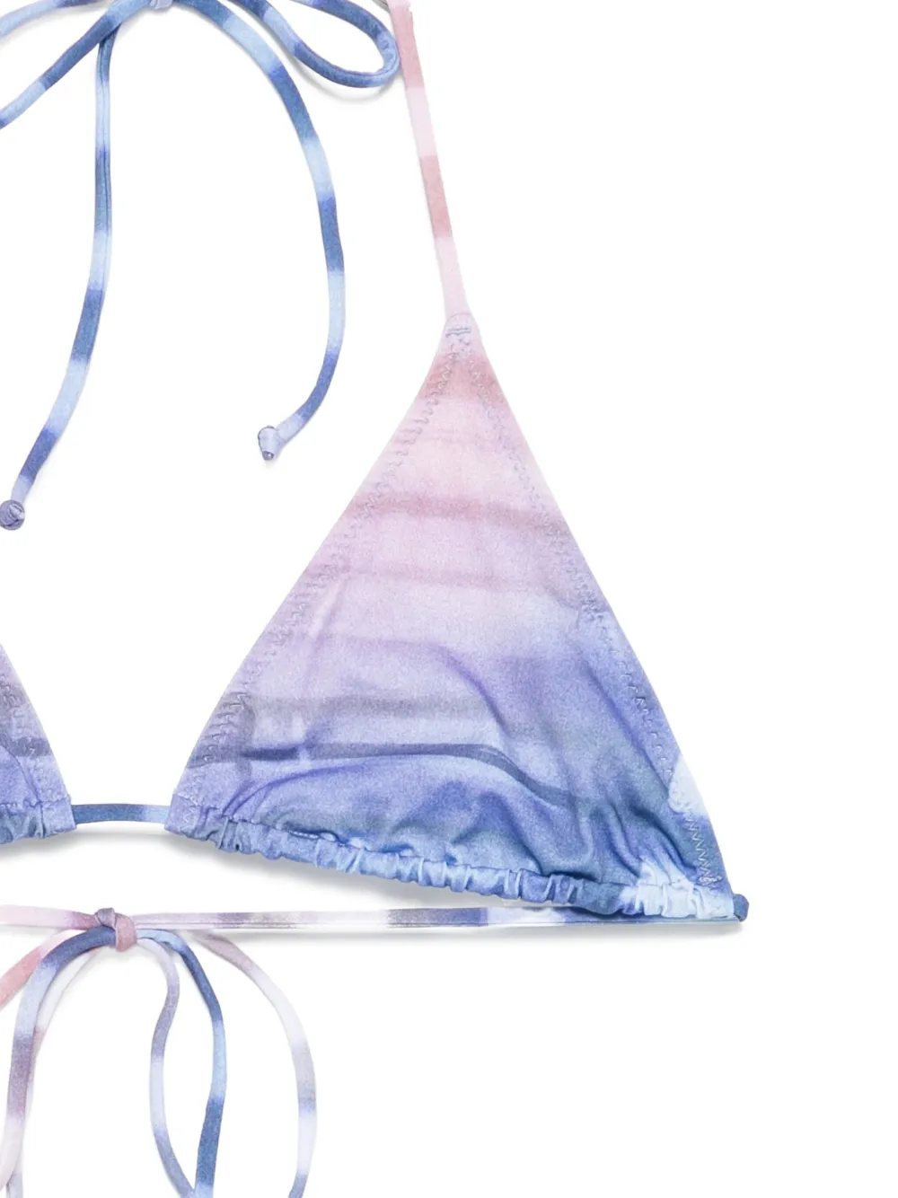 Jean Paul Gaultier Tie-dye Triangle Bikini Top In Multi