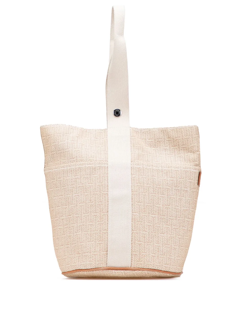 Hermès Pre-Owned 1990-2010 Toile Saxo MM bucket bag - ホワイト Hermès Pre-Owned 1990-2010 Toile Saxo MM bucket bag - ホワイト