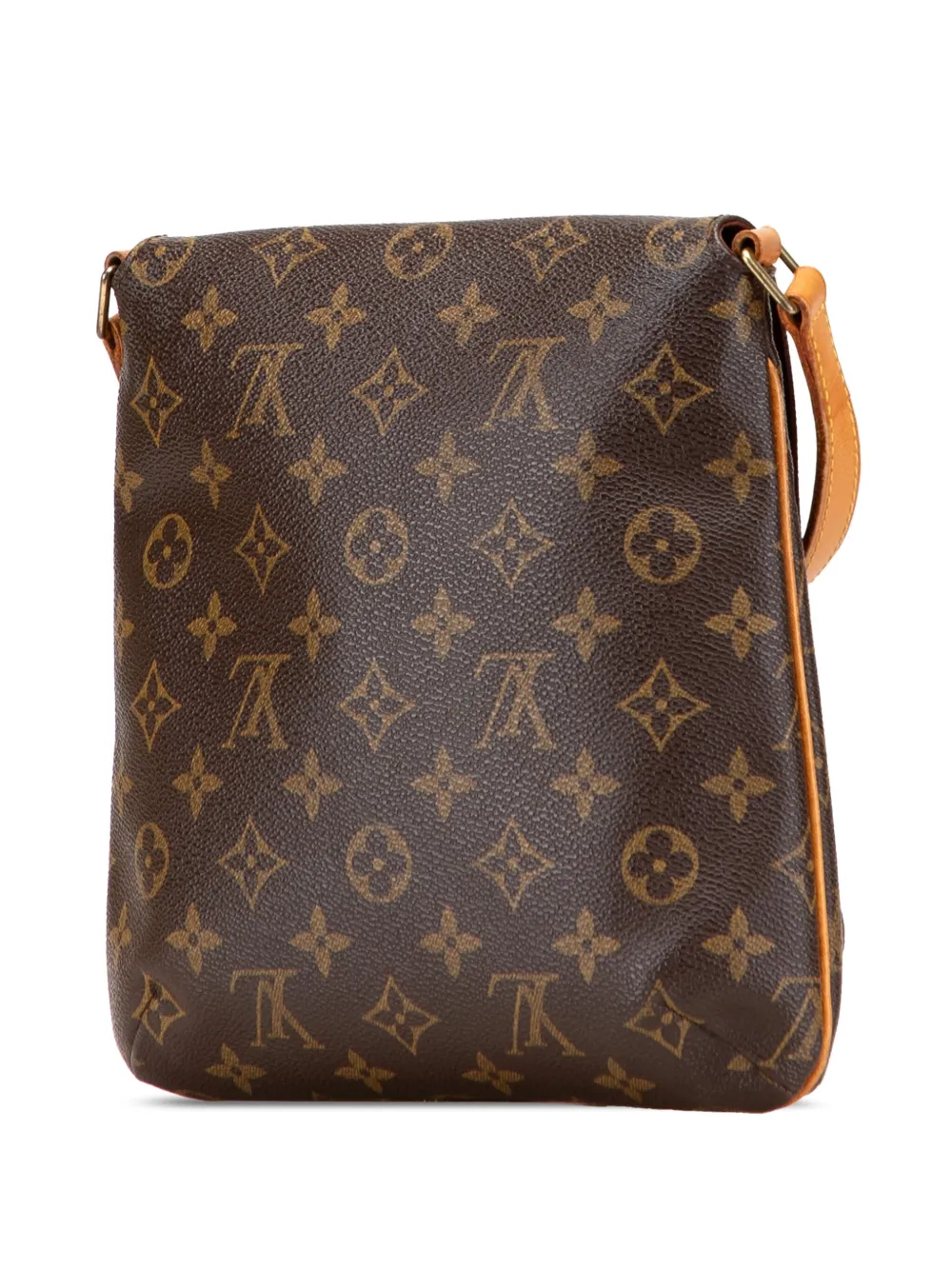 Pre-owned Louis Vuitton 2003 Monogram Musette Salsa Short Strap Shoulder Bag In Brown