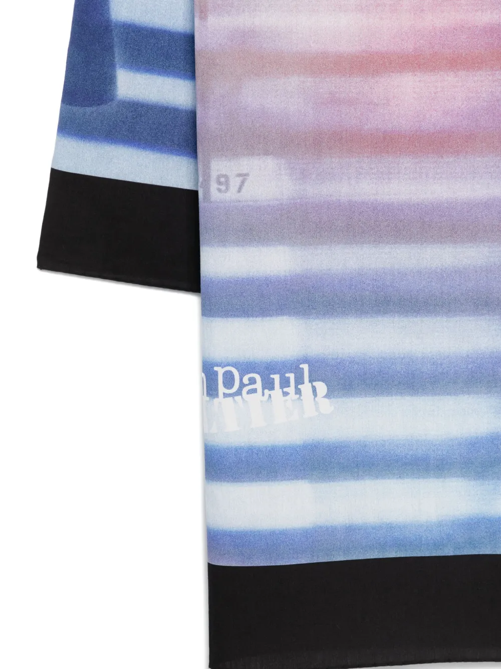 Jean Paul Gaultier Gestreepte sjaal - Blauw