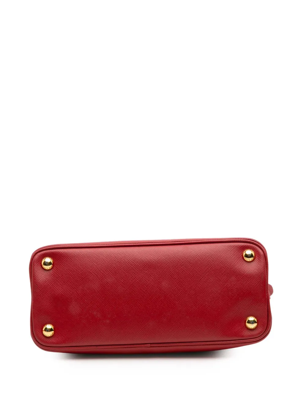 Pre-owned Prada 2000-2025 Small Saffiano Lux Promenade Satchel In Red