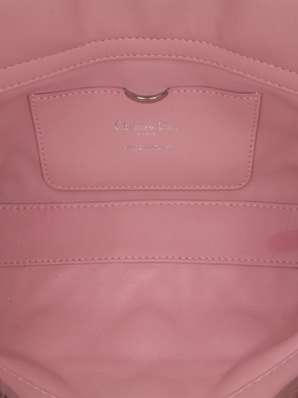 Pre-owned Dior 2016 Medium Lambskin Cannage Lady D Joy Satchel In Pink