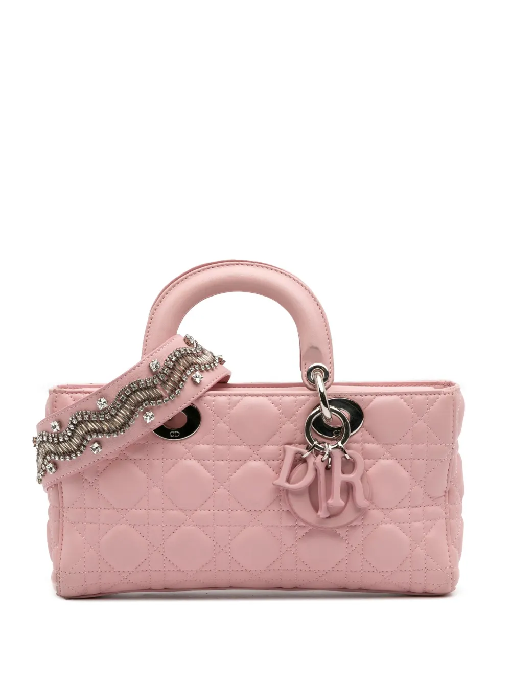 Christian Dior Pre-Owned 2016 Medium Lambskin Cannage Lady D Joy Christian Dior Pre-Owned 2016 Medium Lambskin Cannage Lady D Joy
