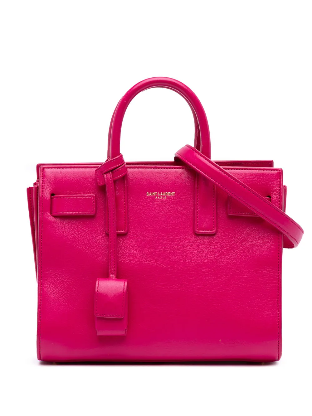 Saint Laurent Pre-Owned 2014 ナノ レザー サックドジュール サッチェルバッグ - ピンク Saint Laurent Pre-Owned 2014 ナノ レザー サックドジュール サッチェルバッグ - ピンク