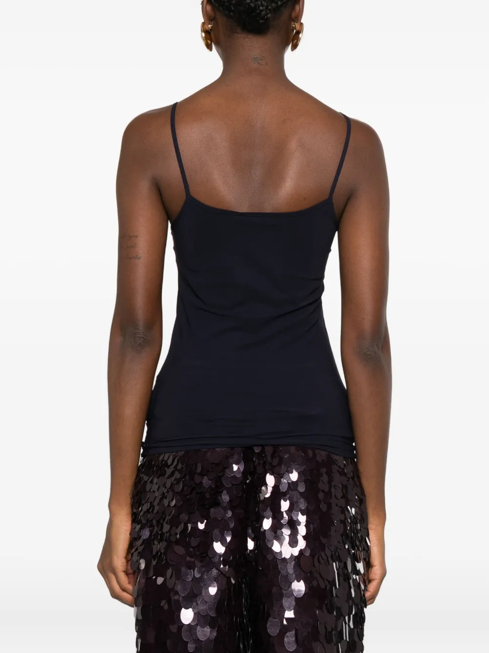 Jil Sander V-neck Spaghetti-strap Top In Black