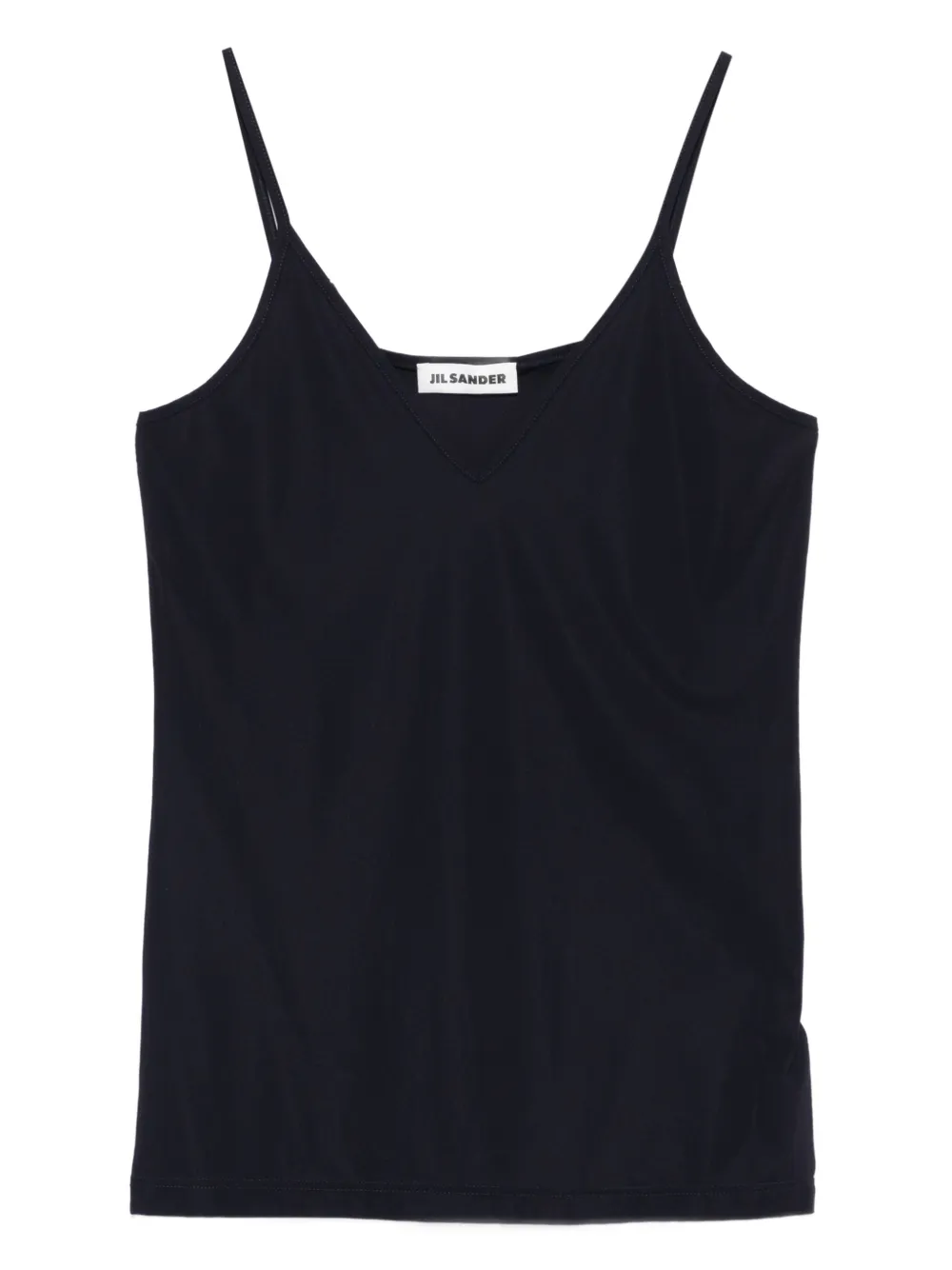 Jil Sander V-neck Spaghetti-strap Top In Black