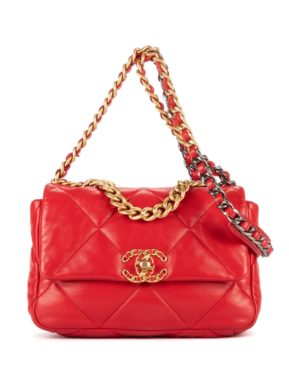 CHANEL Pre-Owned Borsa trapuntata con catena - Rosso