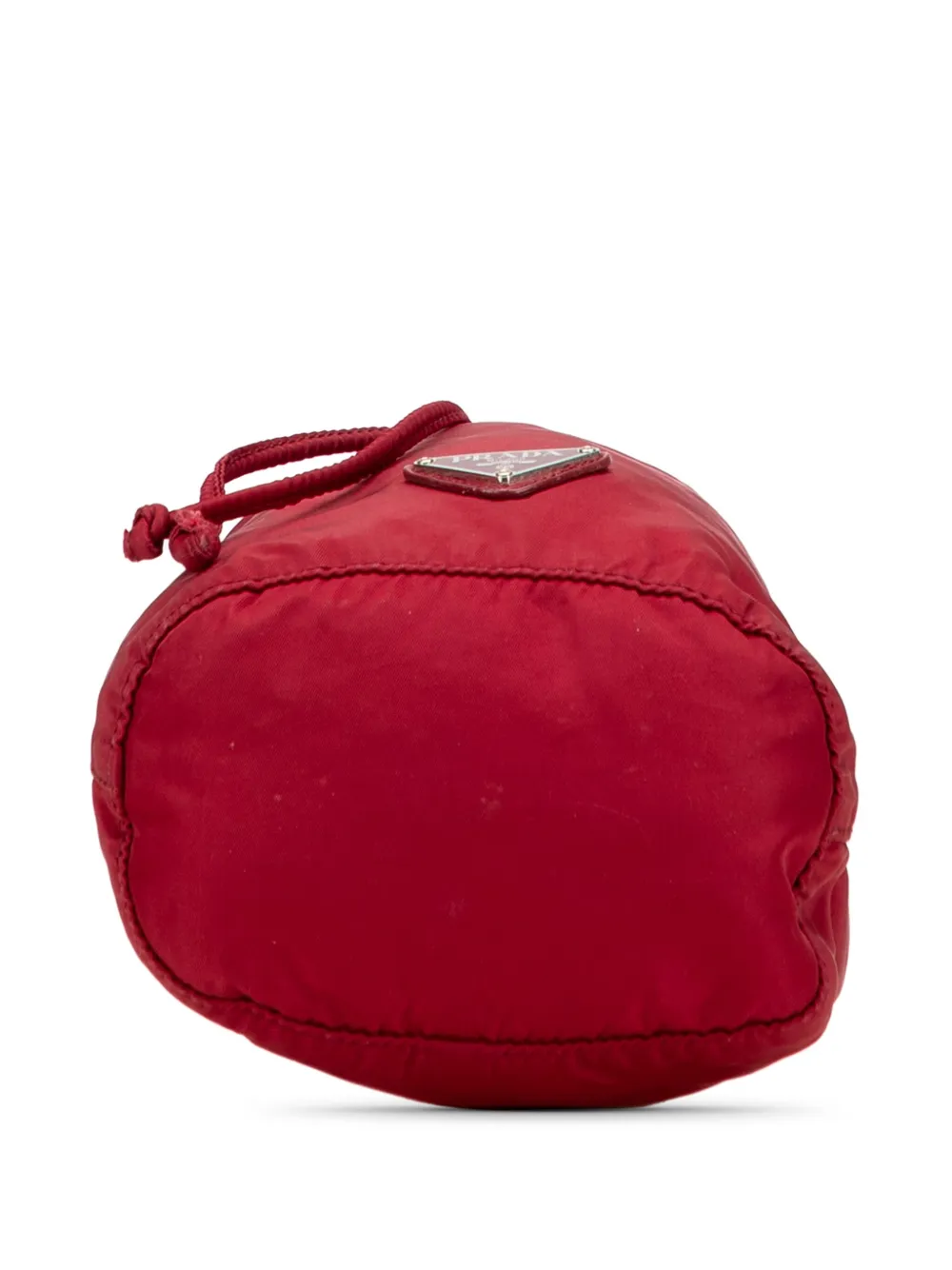 Pre-owned Prada 2000-2013 Tessuto Drawstring Pouch In Red