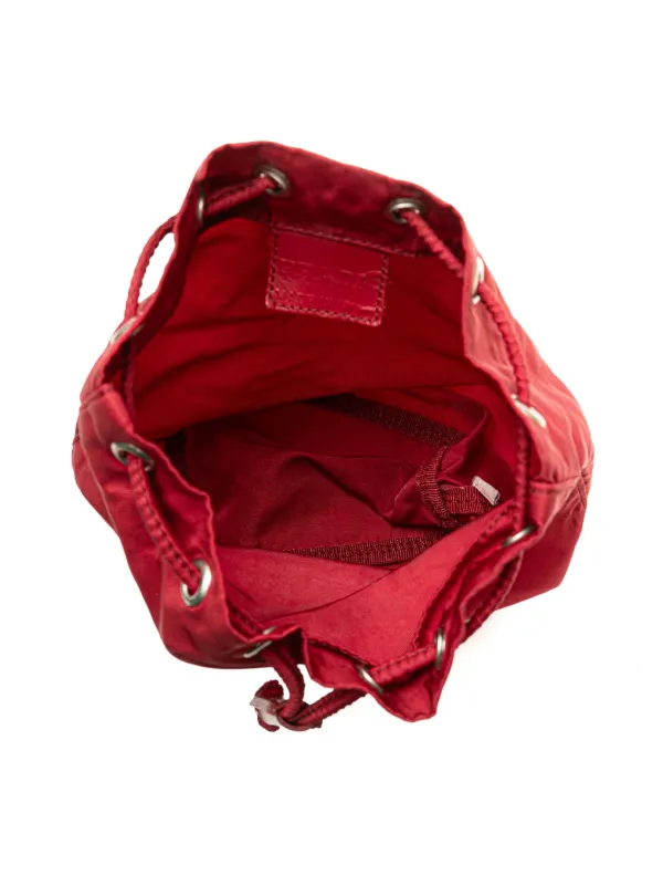 PRADA レッド ドローストリングバッグ ポーチ PRADA プラダ （PRADA） ナイロン VELA ヴェラ ドローストリング