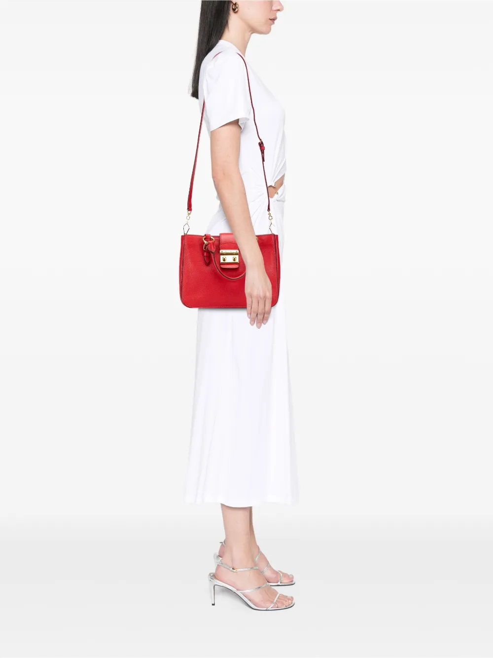Miu Miu Pre-Owned 2010-2025 Goatskin Madras satchel | Pre-Owned | Image 2