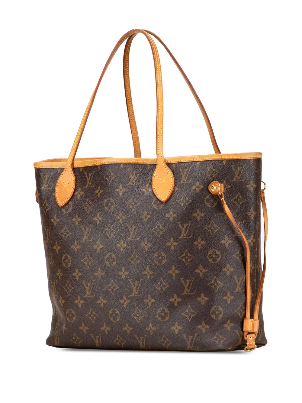 Pre-owned Louis Vuitton 2007 Monogram Neverfull Mm Tote Bag In Brown