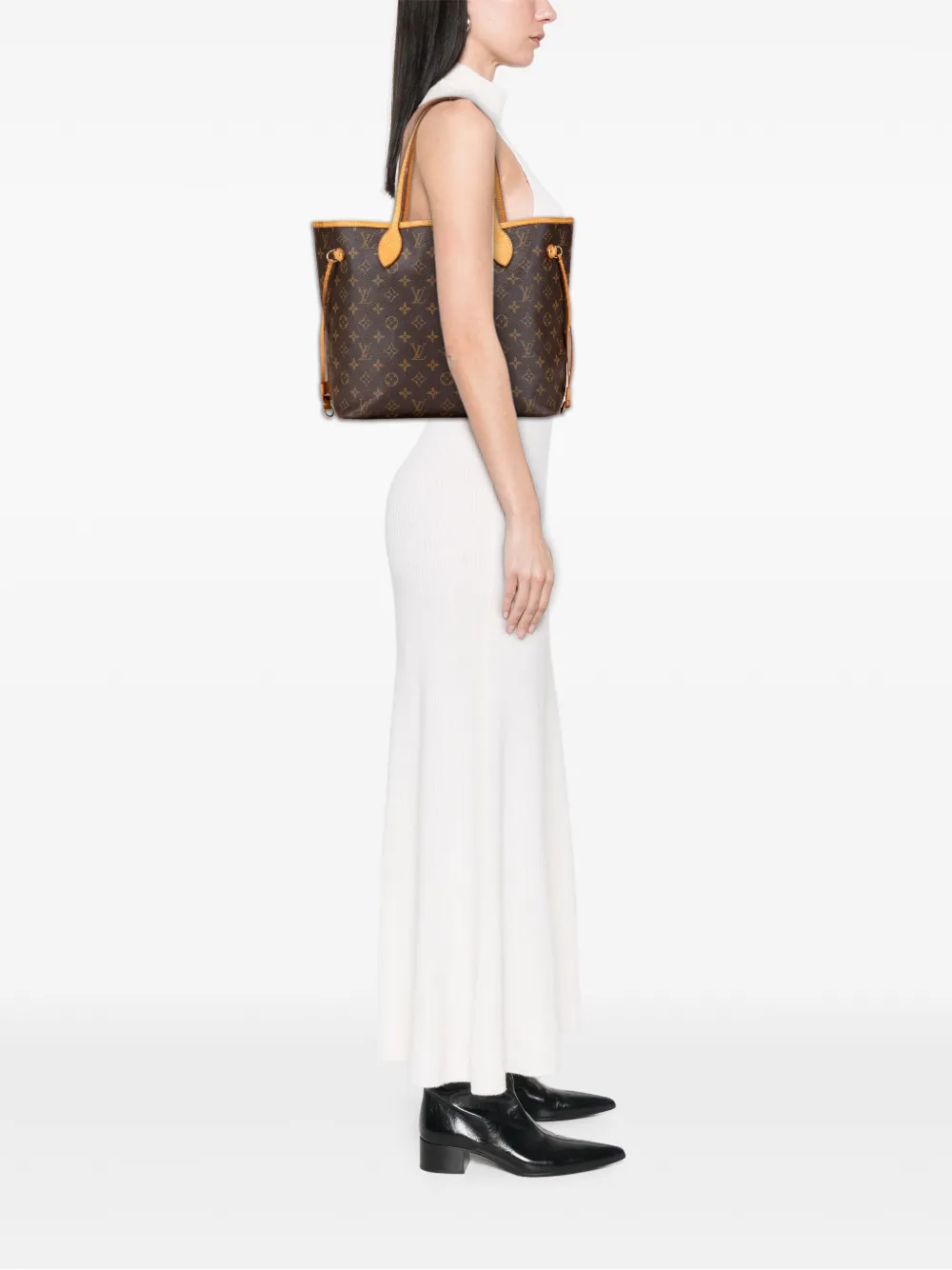 Pre-owned Louis Vuitton 2007 Monogram Neverfull Mm Tote Bag In Brown