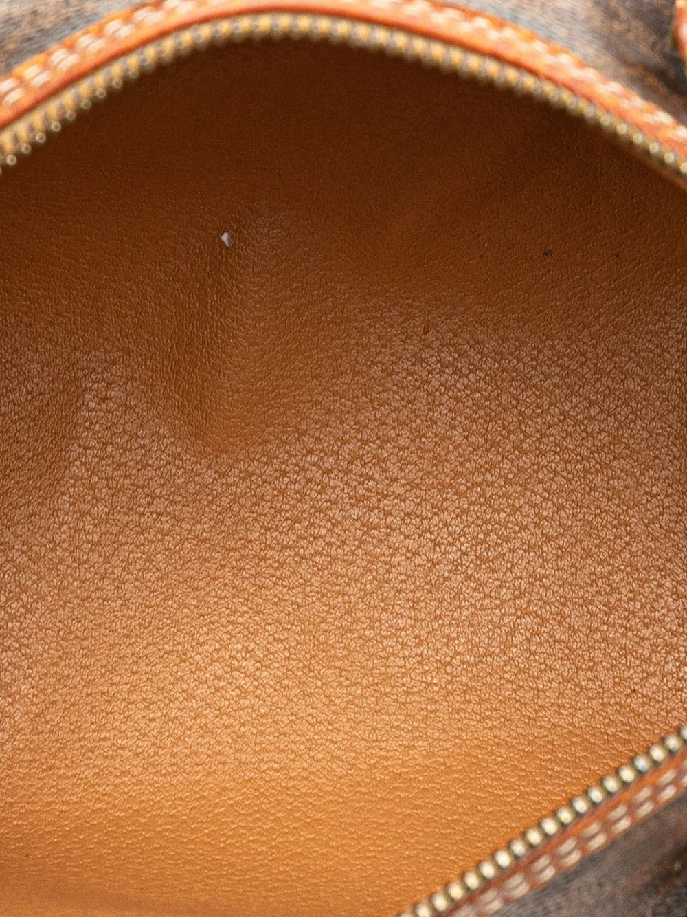 Pre-owned Celine 1994 Macadam Coated Canvas Shoulder Bag In Brown