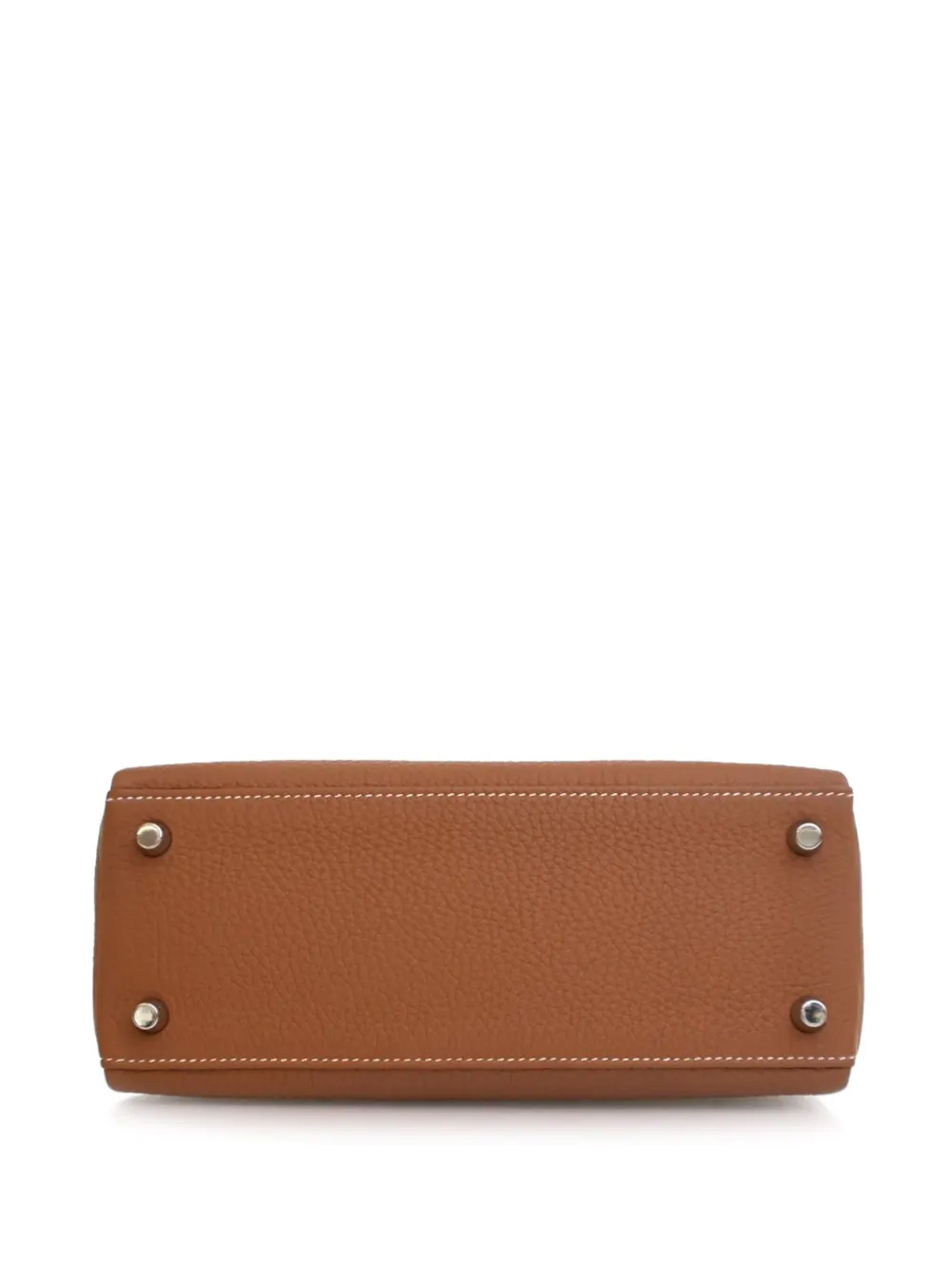 Pre-owned Hermes 2019 Togo Kelly Ii Retourne 25 Satchel In Brown