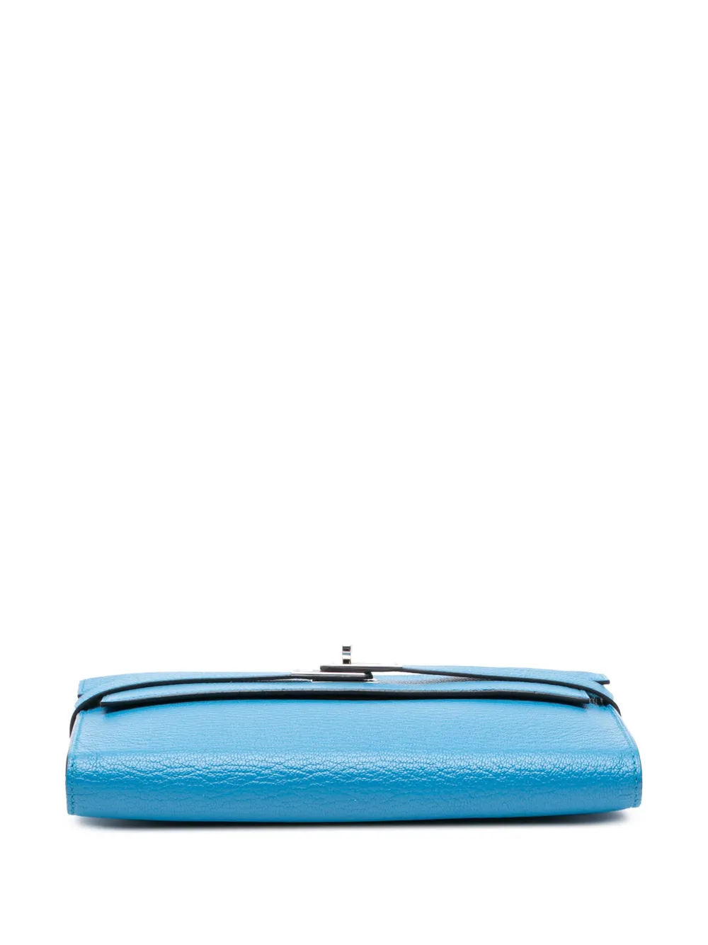 Pre-owned Hermes 2017 Chevre Mysore Kelly Longue Wallet Long Wallets In Blue