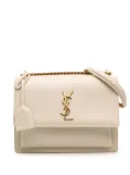 Saint Laurent Pre-Owned 2019 Medium Leather Monogram Sunset crossbody bag - White