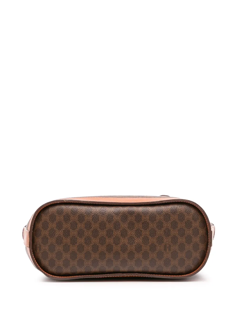 Pre-owned Celine 1994 Macadam Coated Canvas Shoulder Bag In Brown