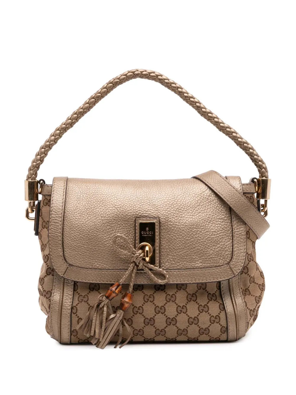 Gucci Pre-Owned 2016-2025 GG Canvas Bella Flap satchel - ブラウン Gucci Pre-Owned 2016-2025 GG Canvas Bella Flap satchel - ブラウン