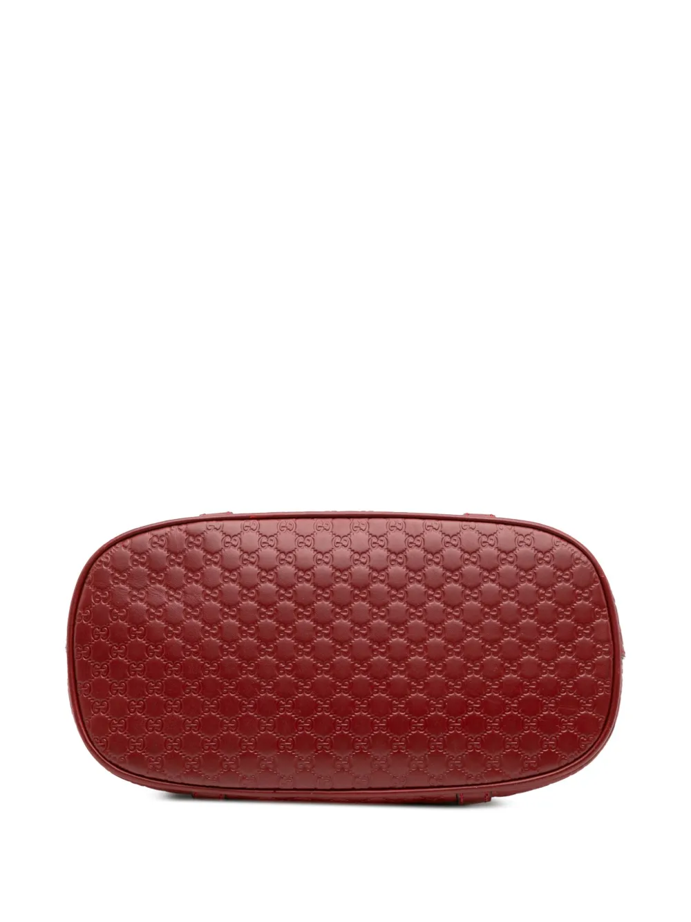 Pre-owned Gucci 2016-2025 Mini Microssima Dome Satchel In Red