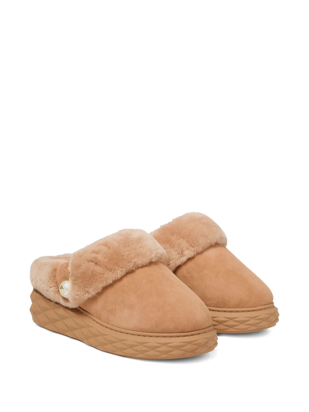 Jimmy Choo Diamond Maxi slippers - Bruin