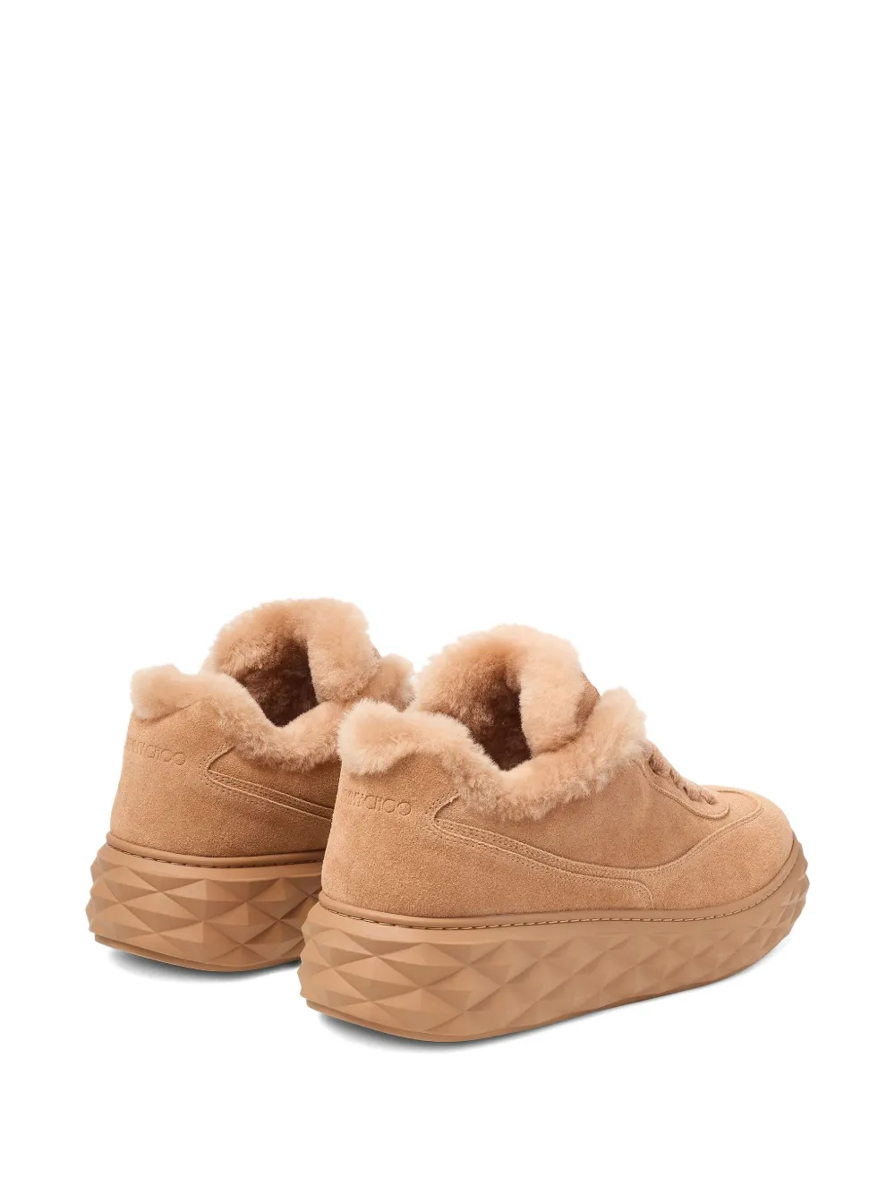 Jimmy Choo fur-trim Diamond Maxi sneakers V TOFFEE TOFFEE