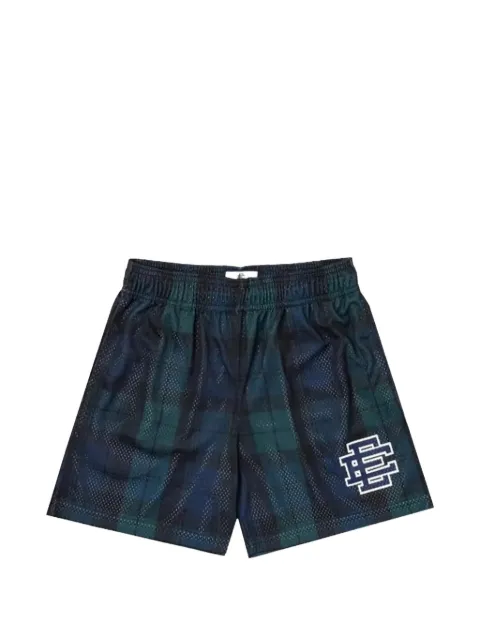 ERIC EMANUEL plaid mesh shorts