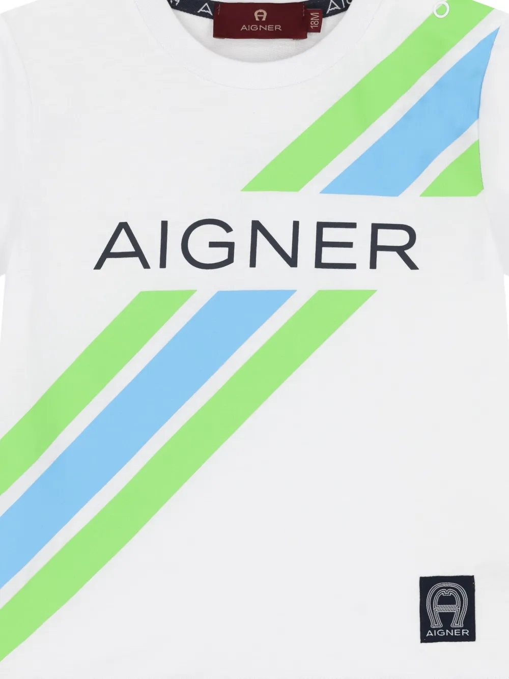 Aigner Stripe-detail T-shirt In White