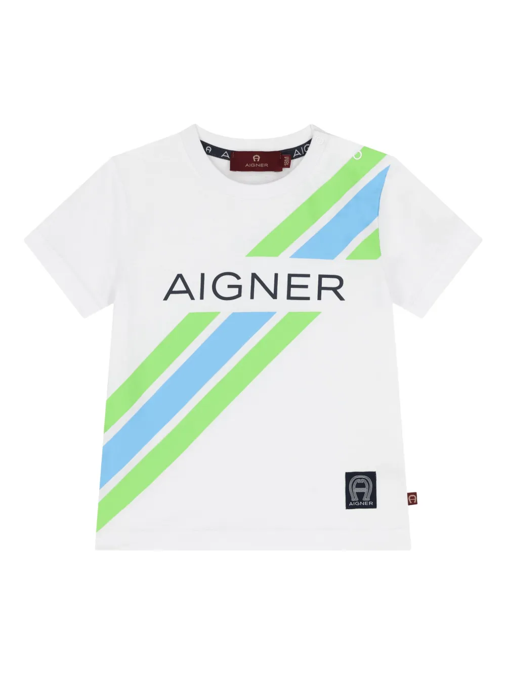 Aigner Stripe-detail T-shirt In White