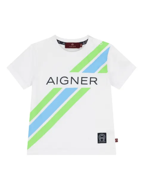 Aigner Kids playera con detalle de rayas