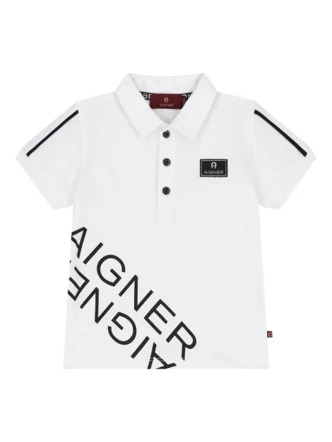 Aigner Kids قميص بولو بشارة شعار الماركة