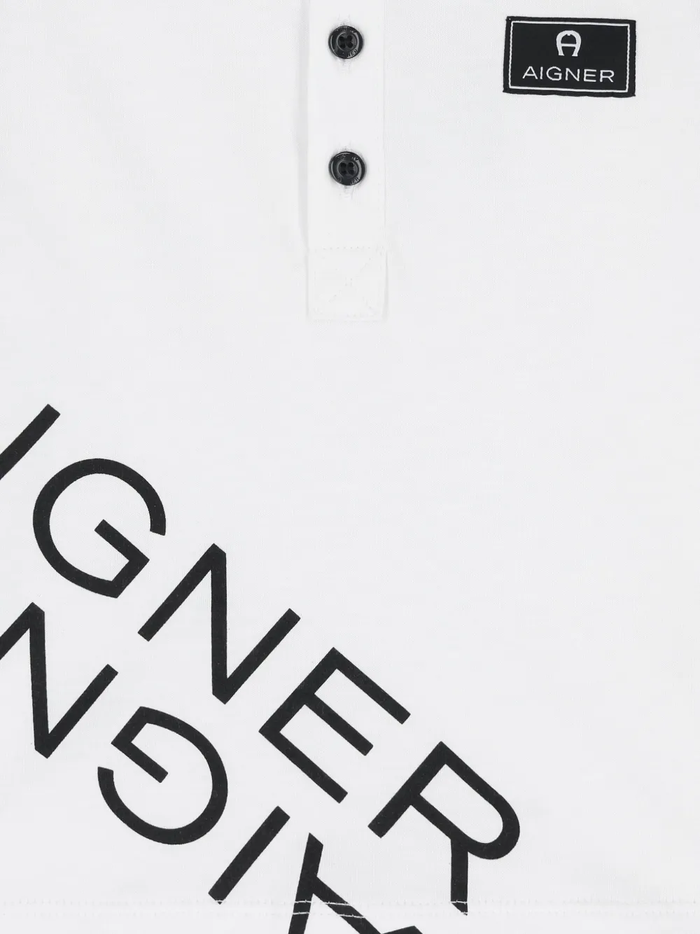 Aigner Logo-patch Polo Shirt In White