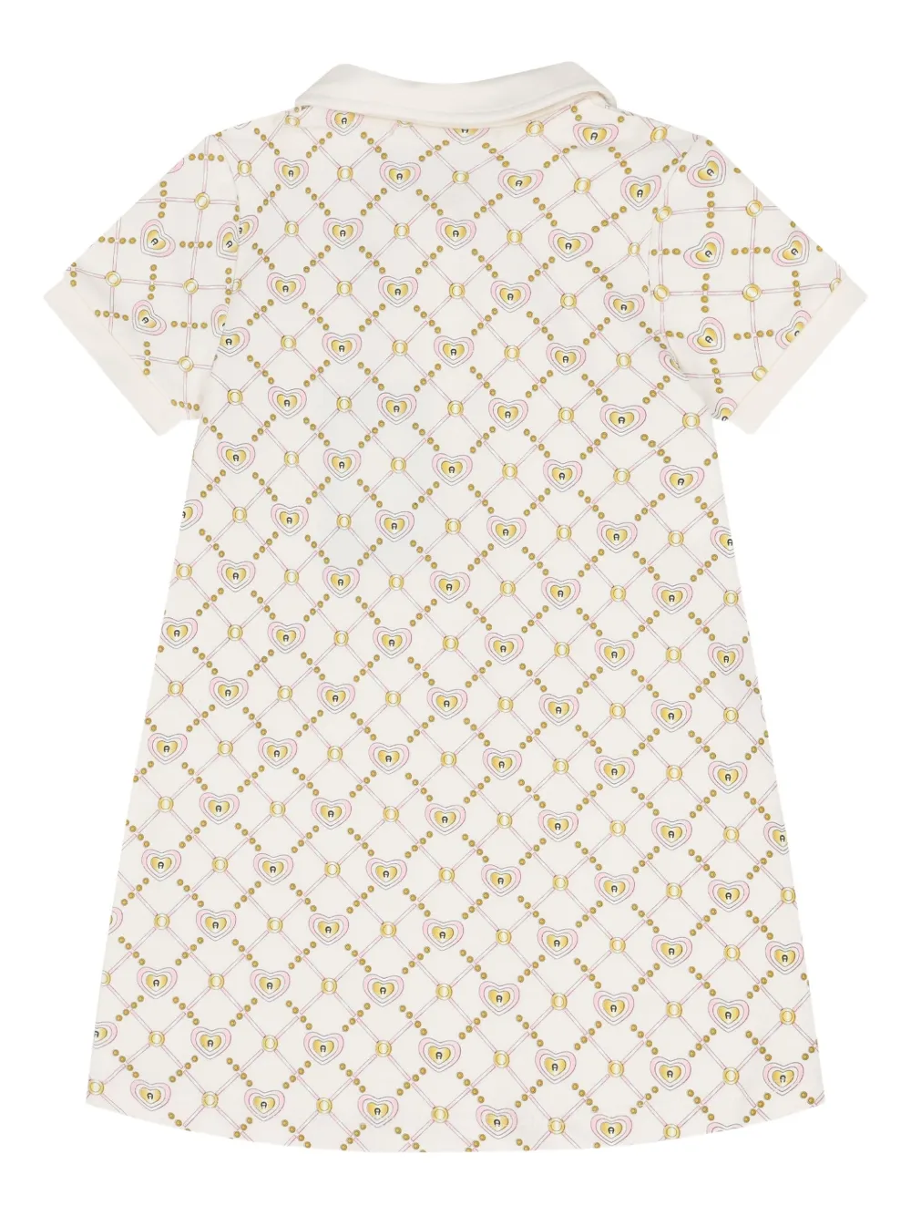 Aigner Kids logo heart-pattern polo dress | Casual Dresses | Image 2